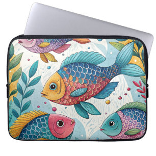 Regenbogenfische unter Wasser Laptopschutzhülle