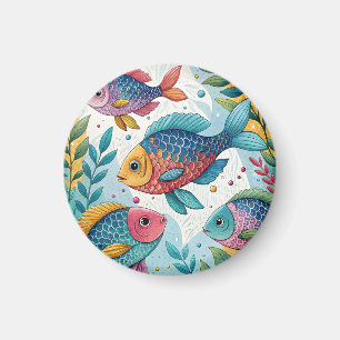 Regenbogenfische unter Wasser Magnet