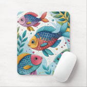 Regenbogenfische unter Wasser Mousepad (Mit Mouse)