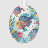 Regenbogenfische unter Wasser Ornament (Vorderseite)