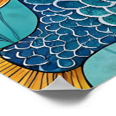 Regenbogenfische unter Wasser Poster (Ecke)