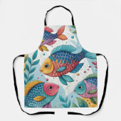 Regenbogenfische unter Wasser Schürze (Vorderseite)