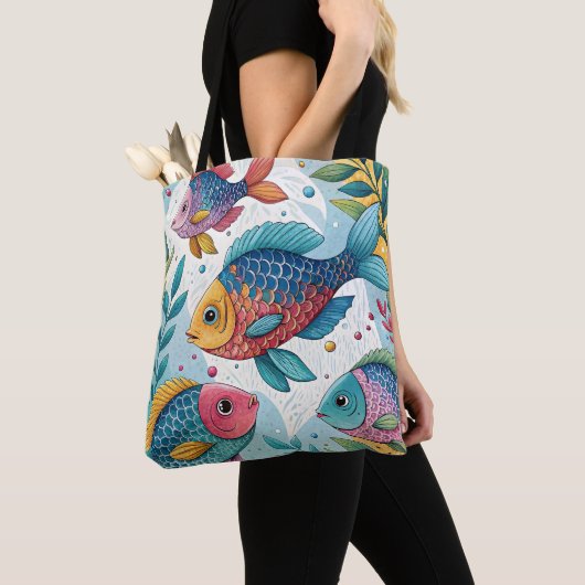 Regenbogenfische unter Wasser Tasche (Von Nahem)