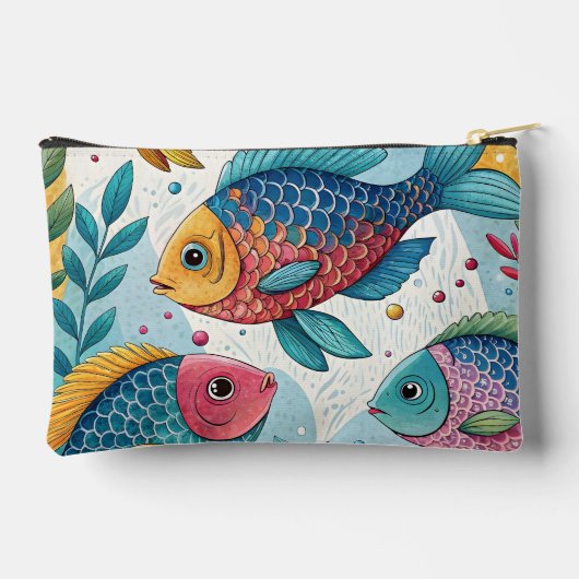 Regenbogenfische unter Wasser Zubehörtasche (Rückseite)