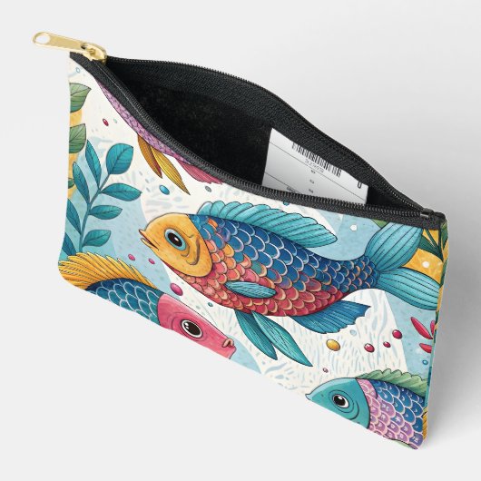 Regenbogenfische unter Wasser Zubehörtasche (Offen)