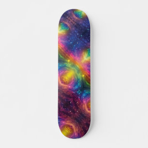 Regenbogenfläche NebelAbstrakter kosmischer Vortex Skateboard