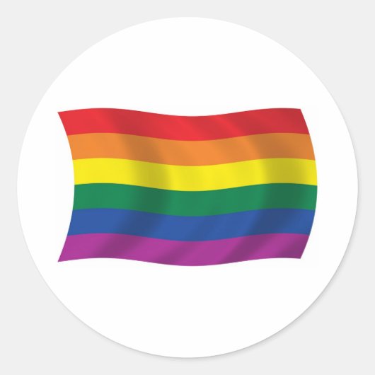 Regenbogenflagge Aufkleber (Vorderseite)