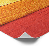 Regenbogenflagge aus Holz Poster (Ecke)