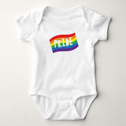 Regenbogenflagge Baby Strampler (Vorderseite)