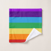 Regenbogenflagge Badhandtuch Set (Waschlappen)