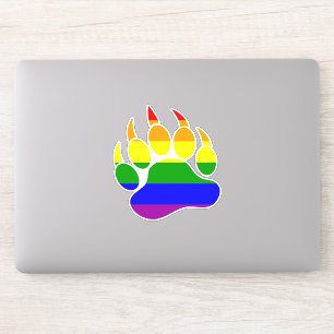 Regenbogenflagge Bärenpranke Aufkleber