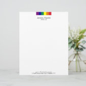 Regenbogenflagge Briefkopf (Stehend Vorderseite)