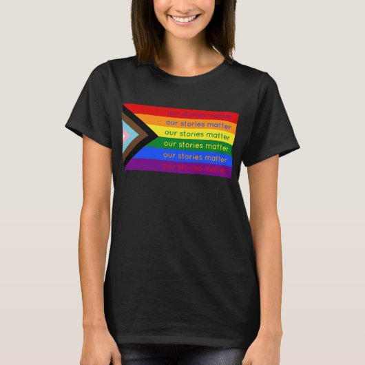 Regenbogenflagge der Gay-Pride-Intersection T-Shirt (Vorderseite)