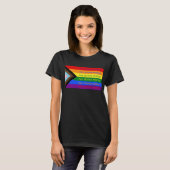 Regenbogenflagge der Gay Pride-Intersection T-Shirt (Vorne ganz)