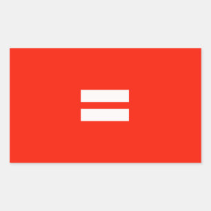 Regenbogenflagge der Gleichheit Rechteckiger Aufkleber