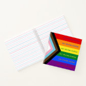 Regenbogenflagge der intersektionalen Pride-Storie Notizblock (Innenseite)