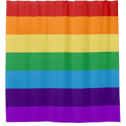Regenbogenflagge Duschvorhang (Vorderseite)