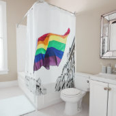 Regenbogenflagge Duschvorhang (Beispiel)