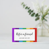 Regenbogenflagge Empfehlungskarte (Stehend Vorderseite)