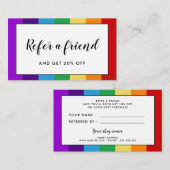 Regenbogenflagge Empfehlungskarte (Vorne/Hinten)