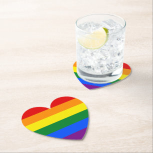 REGENBOGENFLAGGE FARBEN STREIFEN + deine Ideen Untersetzer