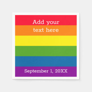 Regenbogenflagge | Gay Pride | Personalisiert Serviette