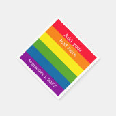 Regenbogenflagge | Gay Pride | Personalisiert Serviette (Ecke)