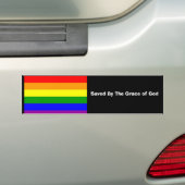 Regenbogenflagge, gerettet von Gnaden des Gottes Autoaufkleber (Auf Auto)