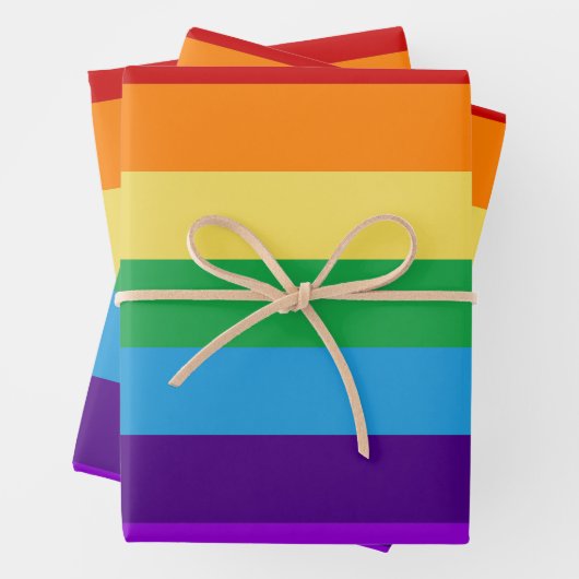 Regenbogenflagge Geschenkpapier Set (Beispiel)