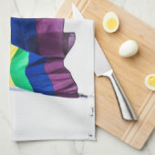 Regenbogenflagge Geschirrtuch (Viertel Falte)