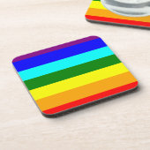 Regenbogenflagge Getränkeuntersetzer (Linke Seite)