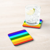 Regenbogenflagge Getränkeuntersetzer (Rechte Seite)
