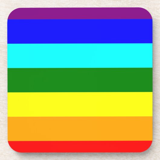 Regenbogenflagge Getränkeuntersetzer (Vorderseite)