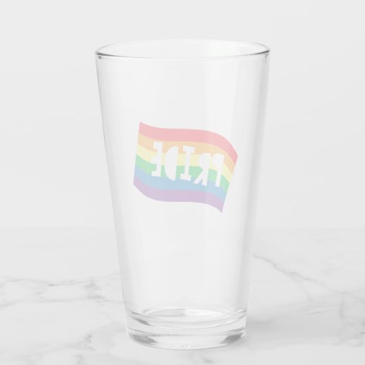 Regenbogenflagge Glas (Rückseite)