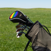 Regenbogenflagge & Golfen mit Monogramm / LGBT Go Golf Headcover (In SItu)