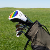 Regenbogenflagge & Golfen mit Monogramm / LGBT Golf Headcover (In SItu)