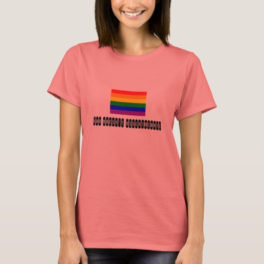 Regenbogenflagge, Gott diskriminiert nicht T-Shirt (Vorderseite)