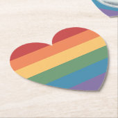 Regenbogenflagge Heathered Herz Untersetzer (angewinkelt)
