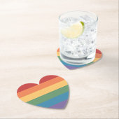 Regenbogenflagge Heathered Herz Untersetzer (Vor Ort)