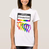 Regenbogenflagge Herts Bride Großmutter Name Abzei T-Shirt (Vorderseite)