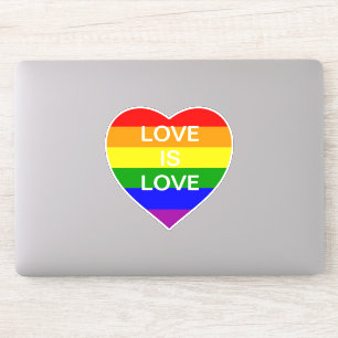 Regenbogenflagge Herz Stolzschwule Liebe ist Liebe Aufkleber