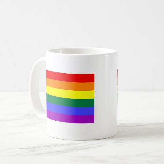 Regenbogenflagge Kaffeetasse (Vorderseite Links)