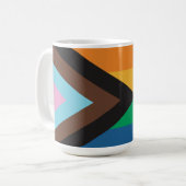 Regenbogenflagge Kaffeetasse (Vorderseite Links)