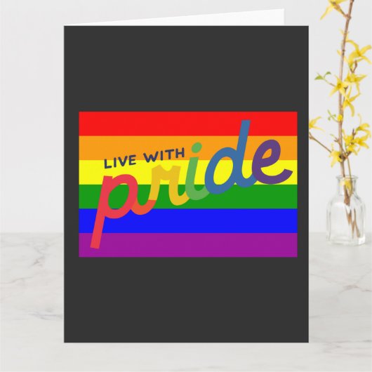 Regenbogenflagge Karte (Gelbe Blume)