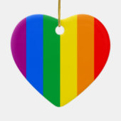 Regenbogenflagge Keramik Ornament (Hinten)