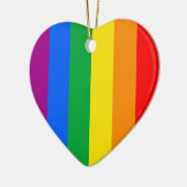Regenbogenflagge Keramik Ornament (Links)