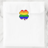 Regenbogenflagge Kleeblatt Runder Aufkleber (Tasche)