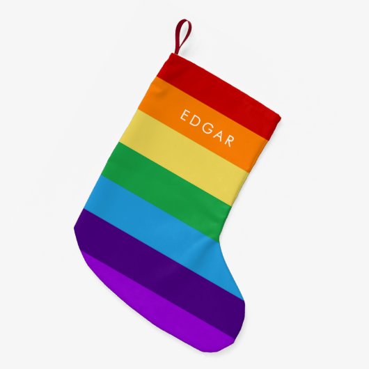 Regenbogenflagge Kleiner Weihnachtsstrumpf (Vorderansicht (hängend))