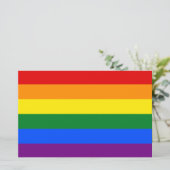 Regenbogenflagge (LGBT) Briefpapier (Stehend Vorderseite)
