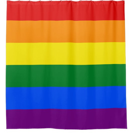 Regenbogenflagge (LGBT) Duschvorhang (Vorderseite)